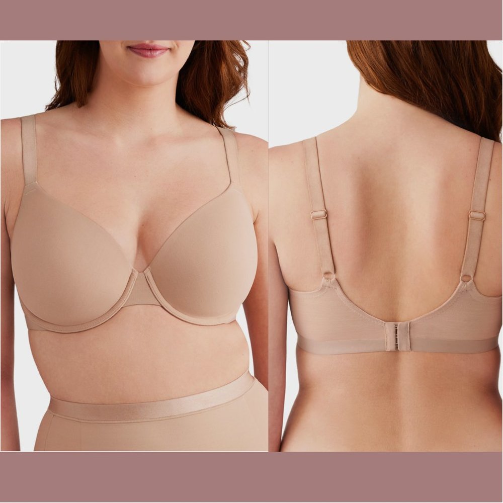 NEW $76 Wacoal [ 38DDD ] Shape Revelation Shallow‎ T-short Bra in Praline Nude